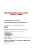 NSB131 & NSB132 EXAM QUESTIONS WITH COMPLETE ANSWERS