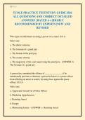 TCOLE PRACTICE TEST&sol;STUDY GUIDE 2026&NewLine;ALL QUESTIONS AND CORRECT DETAILED&NewLine;ANSWERS &vert; RATED A&plus; &vert;HIGHLY&NewLine;RECOMMENDED BY EXPERTS &vert;NEW AND&NewLine;REVISED