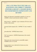 NWCA CET PRACTICE TEST 2026 ALL&NewLine;QUESTIONS AND CORRECT VERIFIED&NewLine;ANSWERS &vert;ALREADY A GRADED &vert;JIGHLY&NewLine;RECOMMENDED BY EXPERTS &vert;NEW AND&NewLine;REVISED