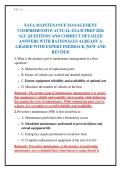 NAFA MAINTENANCE MANAGEMENT&NewLine;COMPREHENSIVE ACTUAL EXAM PREP 2026&NewLine;ALL QUESTIONS AND CORRECT DETAILED&NewLine;ANSWERS WITH RATIONALES ALREADY A&NewLine;GRADED WITH EXPERT FEEDBACK &vert;NEW AND&NewLine;REVISED
