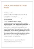 SRNA UK Test 1 Questions With Correct Answers