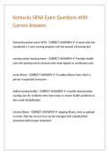 Kentucky SRNA Exam Questions With Correct Answers
