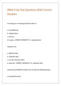 SRNA Final Test Questions With Correct Answers