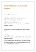 SRNA Test Questions With Correct Answers 