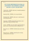 LPN TO RN MIDTERMS EXAM 2026 ALL&NewLine;QUESTIONS AND VERIFIED ANSWERS&NewLine;&vert;RATED A&plus; &vert;NEW AND REVISED&NewLine;