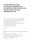PYC4805 ASSIGNMENT 4 &lpar;2026&rpar; &vert; &NewLine;PSYCHOLOGICAL ASSESSMENT AND &NewLine;PSYCHOMETRICS &vert; COMPLETE SOLUTIONS & &NewLine;ANSWERS &vert; UNISA STUDY GUIDE &vert; &NewLine;ASSIGNMENT HELP &vert; PDF