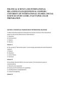 POLITICAL SCIENCE AND INTERNATIONAL &NewLine;RELATIONS EXAM QUESTIONS & ANSWERS &vert; &NewLine;UNIVERSITY OF INTERNATIONAL STUDIES &vert; SOCIAL &NewLine;SCIENCES STUDY GUIDE &vert; PAST PAPER &vert; EXAM &NewLine;PREPARATION 