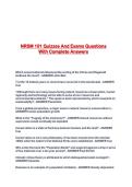 NRSM 101 Quizzes And Exams Questions With Complete Answers