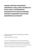 MNG4801 STRATEGIC MANAGEMENT &NewLine;ASSIGNMENT 2 &lpar;2026&rpar; &vert; UNISA UNIVERSITY OF &NewLine;SOUTH AFRICA &vert; COMPREHENSIVE &NewLine;EXAMINATION WITH DETAILED ANSWERS &vert; &NewLine;STRATEGIC MANAGEMENT STUDY GUIDE &vert; &NewLine;ASSIGNMENT SOLUTIONS PDF 
