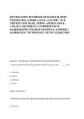 BONTRAGER'S TEXTBOOK OF RADIOGRAPHIC &NewLine;POSITIONING AND RELATED ANATOMY 11TH &NewLine;EDITION TEST BANK &vert; JOHN LAMPIGNANO & &NewLine;LESLIE E&period; KENDRICK &vert; COMPREHENSIVE &NewLine;RADIOGRAPHY EXAM QUESTIONS & ANSWERS &vert; &NewLine;RADIOLOGIC TECHNOLOGY STUDY GUIDE &vert; PDF
