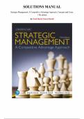 Strategic Management&colon; A Competitive Advantage Approach&comma; Concepts and Cases&comma; 17th edition &mdash; By Fred David&comma; Forest  David &vert; Complete Solutions Manual &lpar;Ch&period; 1-11&rpar;