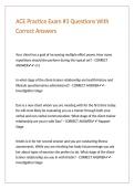 ACE Practice Exam -3 Questions With Correct Answers