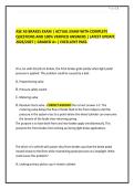 ASE A5 BRAKES EXAM &vert; ACTUAL EXAM WITH COMPLETE&NewLine;QUESTIONS AND 100&percnt; VERIFIED ANSWERS &vert; LATEST UPDATE&NewLine;2026&sol;2027 &vert; GRADED A&plus; &vert; EXCELLENT PASS&period;