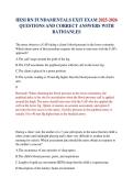 HESI RN FUNDAMENTALS EXIT EXAM 2025-2026 QUESTIONS AND CORRECT ANSWERS WITH RATIOANLES