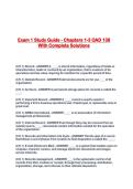 Exam 1 Study Guide - Chapters 1-3 OAD 138 With Complete Solutions
