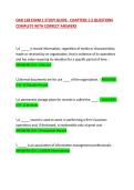 OAD 138 EXAM 1 STUDY GUIDE - CHAPTERS 1-3 QUESTIONS COMPLETE WITH CORRECT ANSWERS
