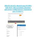PN NCLEX- Board Exam &lpar;NCSBN&rpar; &NewLine;with NGN&sol; with screenshots&comma; Questions &NewLine;and correct verified answers&period; Guaranteed &NewLine;pass &sol;Graded A&plus; &NewLine;&NewLine;