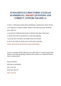FUNDAMENTALS PROCTORED ATI EXAM  SUMMER&sol;FALL 2026&sol;2027 QUESTIONS AND CORRECT ANSWERS GRADED A&plus;