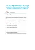 ATI RN Leadership 20232026 NGN&sol;  with &NewLine;screenshots&comma; Questions and correct verified &NewLine;answers&period; Guaranteed pass &sol;Graded A&plus; &NewLine;&NewLine;&NewLine;&NewLine;