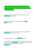 NUR 634 Midterm Exam Questions and Answers &vert;&NewLine;Updated 2026&sol;2027 &vert; 100&percnt; Verified Answers &vert; Grand&NewLine;Canyon University