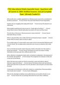 FTCE Educational Media Specialist Exam- Questions with all Correct & 100&percnt; Verified Answers &vert;Actual Complete Exam &vert;Already Graded A&plus;