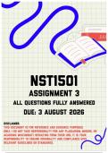 NST1501 Assignment 3 Memo &vert; Due 3 August 2026