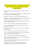 FTCE Professional Education Test &lpar;083&rpar; with all Correct & 100&percnt; Verified Answers &vert;Actual Complete Update &vert;Already Graded A&plus;