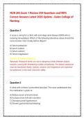 Galen NUR 265 Exam 1 Review &vert; 2026 Practice Questions & 100&percnt; Correct Answers