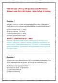 Galen NUR 265 Exam 1 Review &vert; 2026 Practice Questions & 100&percnt; Correct Answers