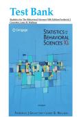 Test Bank for Statistics for The Behavioral Sciences 10th Edition Frederick J Gravetter&comma; Larry B&period; Wallnau&vert;&vert;Complete Guide A&plus;&vert;&vert;ISBN 978-1305504912