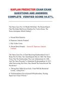Kaplan Predictor Exam &ndash; Kaplan Predictor Exam Questions and Answers &ndash; Complete Verified Practice Exam Study Guide &lpar;Score 94&period;67&percnt;&rpar;