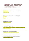 STOTT PILATES Anatomy Exam Preparation &vert; Questions and Answers &vert; A&plus; Rated Complete Review
