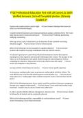 FTCE Professional Education Test with all Correct & 100&percnt; Verified Answers &vert;Actual Complete Version &vert;Already Graded A&plus;