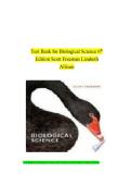 Biological Science 6th Edition Test Bank by Scott Freeman&comma; Lizabeth A&period; Allison & Co&period; &vert; Chapter Test Questions & Verified Answers &vert; Complete Biology Exam Prep PDF &vert; A&plus; Study Guide