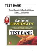 Test Bank - Animal Diversity 9th Edition &lpar;Hickman&rpar;&comma; Chapter 1 - 20 Download as Pdf File