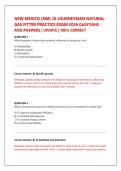NEW MEXICO &lpar;NM&rpar; JG JOURNEYMAN NATURAL &NewLine;GAS FITTER PRACTICE EXAM 2026 QUESTIONS &NewLine;AND ANSWERS &vert; UPDATE &vert; 100&percnt; CORRECT 