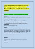 NAMS Menopause Certification Exam &lpar;MSCP&rpar; 2026 &ndash; &NewLine;300 Practice Questions with Verified Answers & &NewLine;Rationales &lpar;Menopause Society Certified Practitioner &NewLine;Test Bank&rpar; 