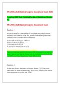 RN VATI Adult Medical Surgical Assessment Exam &vert; Complete MCQ Bank Updated Guidelines