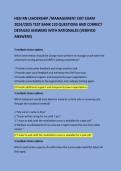 HESI RN LEADERSHIP &sol;MANAGEMENT EXIT EXAM 2026&sol;2027 TEST BANK 120 QUESTIONS AND CORRECT DETAILED ANSWERS WITH RATIONALES &lpar;VERIFIED ANSWERS&rpar;