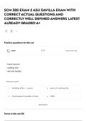SCM 300 EXAM 2 ASU DAVILLA EXAM WITH CORRECT ACTUAL QUESTIONS AND CORRECTLY WELL DEFINED ANSWERS LATEST ALREADY GRADED A&plus;