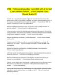 FTCE - Professional Education Exam 2026 with all Correct & 100&percnt; Verified Answers &vert;Actual Complete Exam &vert;Already Graded A&plus;