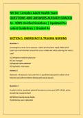 NR 341 Complex Adult Health Exam &NewLine;QUESTIONS AND ANSWERS ALREADY GRADED &NewLine;A&plus;&period; 100&percnt; Verified Solutions &vert; Updated Per &NewLine;Latest Guidelines &vert; Graded A&plus; 