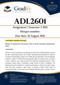 ADL2601 Assignment 1 &lpar;ANSWERS&rpar; Semester 2 2026 - DUE 26 August 2026 