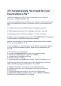 ATI Fundamentals Proctored Exam Questions&comma; Answers and Rationales 2027