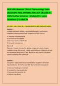 NUR 600 Advanced Clinical Pharmacology Exam &NewLine;QUESTIONS AND ANSWERS ALREADY GRADED A&plus;&period; &NewLine;100&percnt; Verified Solutions &vert; Updated Per Latest &NewLine;Guidelines &vert; Graded A&plus;