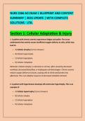 NURS 3366 AO EXAM 1 BLUEPRINT AND CONTENT &NewLine;SUMMARY &vert; 2026 UPDATE &vert; WITH COMPLETE &NewLine;SOLUTIONS - UTA&period; 