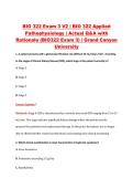 BIO 322 Exam 3 V2 &vert; BIO 322 Applied &NewLine;Pathophysiology &vert; Actual Q&A with &NewLine;Rationale &lpar;BIO322 Exam 3&rpar; &vert; Grand Canyon &NewLine;University 
