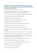Arizona FFA Nursery Landscape CDE Exam Questions&comma; Answers and Study Guide 2027&sol;2028