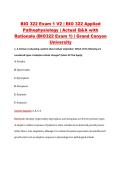BIO 322 Exam 1 V2 &vert; BIO 322 Applied &NewLine;Pathophysiology &vert; Actual Q&A with &NewLine;Rationale &lpar;BIO322 Exam 1&rpar; &vert; Grand Canyon &NewLine;University