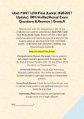 LEO Exam Compilation BUNDE &lpar;Latest 2026&sol;2027 Update&rpar; 100&percnt; Verified Actual Exam Questions & Answers &vert; Grade A